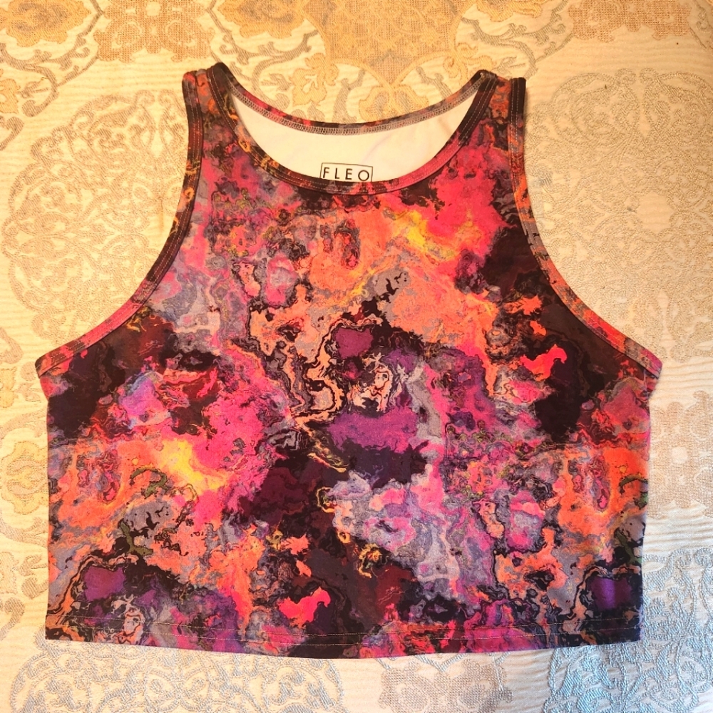 Fleo Multicolor Abstract Tank Top